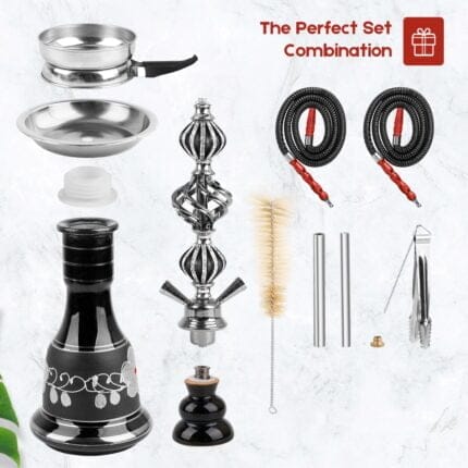 2 Hoses large glass hookah Wholesale