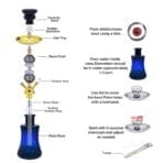 2 Hoses Glass Hookah Pipe Wholesale