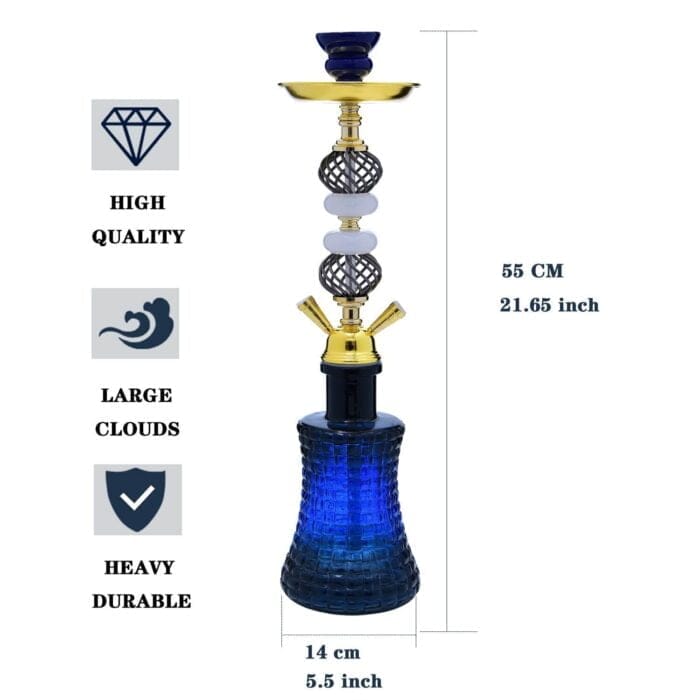 2 Hoses Glass Hookah