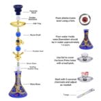 Wholesale 2 Hoses Turkish Hookah Pipe