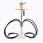 Stainless steel LED remote control lamp water cigarette pot super large smoke plate wholesale