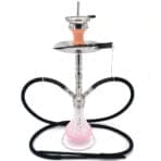 Pink medium double -tube water cigarette pot wholesale