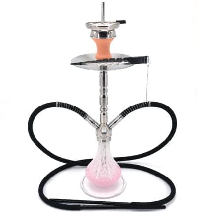 Pink medium double -tube water cigarette pot wholesale