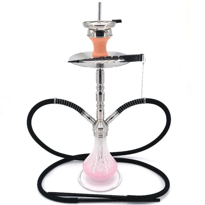Pink medium double -tube water cigarette pot wholesale