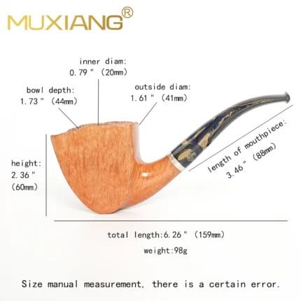 Bent Billiard Tobacco Pipe