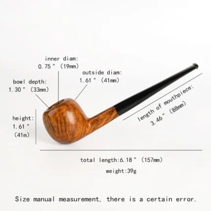 Handmade Straight Smoking Pipe