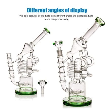 Artistic Glass Bong with Coil Percolators Wholesale