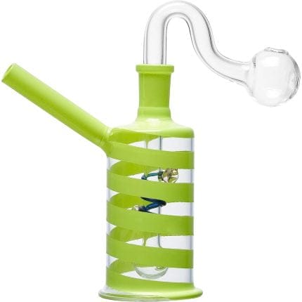 Lavender Stripe Glass Water Bong Percolator Wholesale