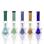 Clear Beaker Bongs With Dual Percolators Wholesale