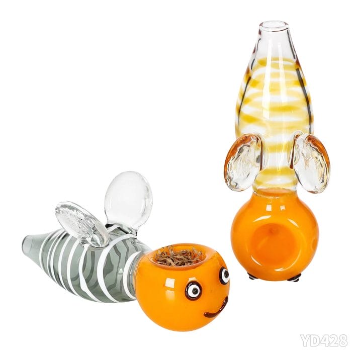 Bee-Shaped Spoon Glass Pip