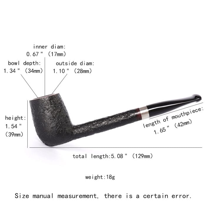 Black Sandblasted Canadian Style Pipe