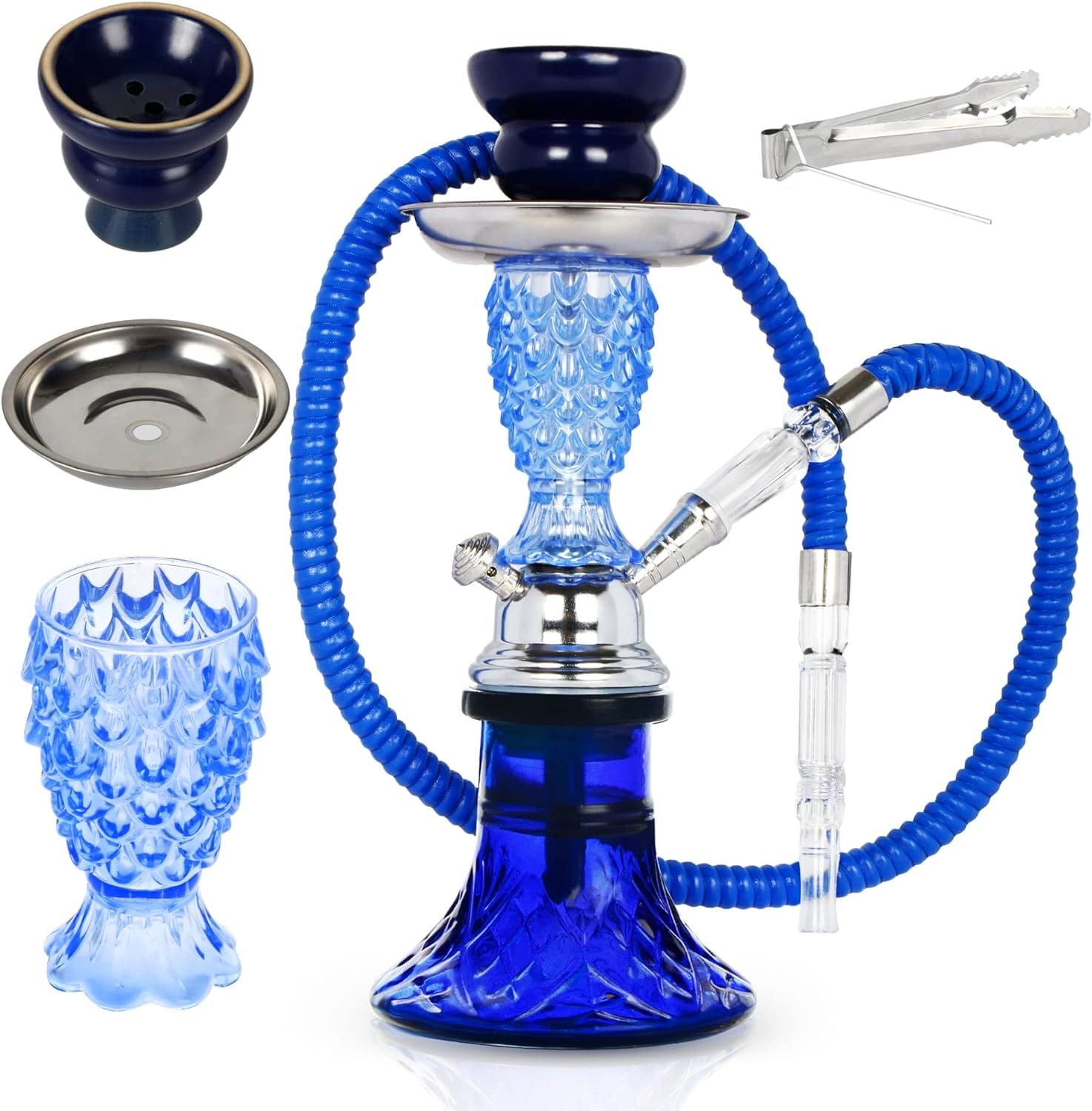 REAMIC 11" Hookah Blue Hookahs
