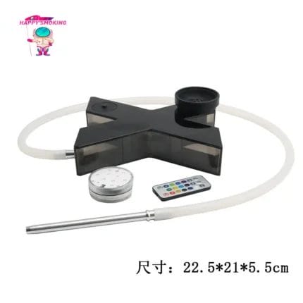 Bulk Portable X Style Hookah Shisha Set with LED Lights