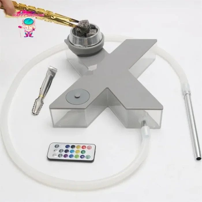Bulk Portable X Style Hookah Shisha Set with LED Lights
