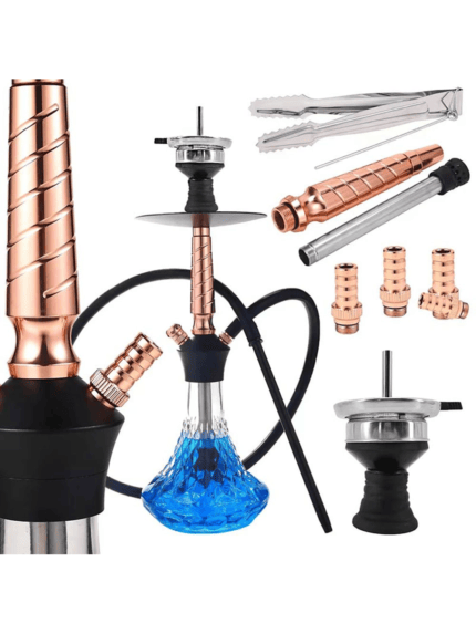 17.5" Glass Hookah Set With Shisha Accessories Wholesale