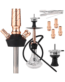 17.5" Glass Hookah Set With Shisha Accessories Wholesale