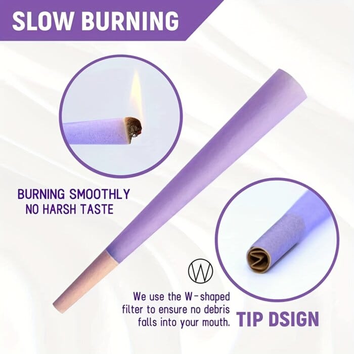 Purple Natural Unrefined Rolling Paper Wholesale