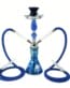 Premium Double-Pipe Blue Hookah Wholesale