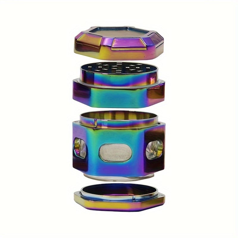 Wholesale Customized 4-Layer 60mm Zinc Alloy Herb Grinder with Magnetic Lid,