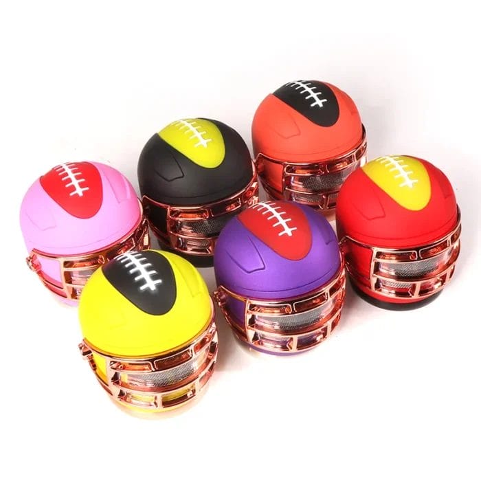 4 Piece Rugby Helmet Shaped Weed Grinder Wholesale