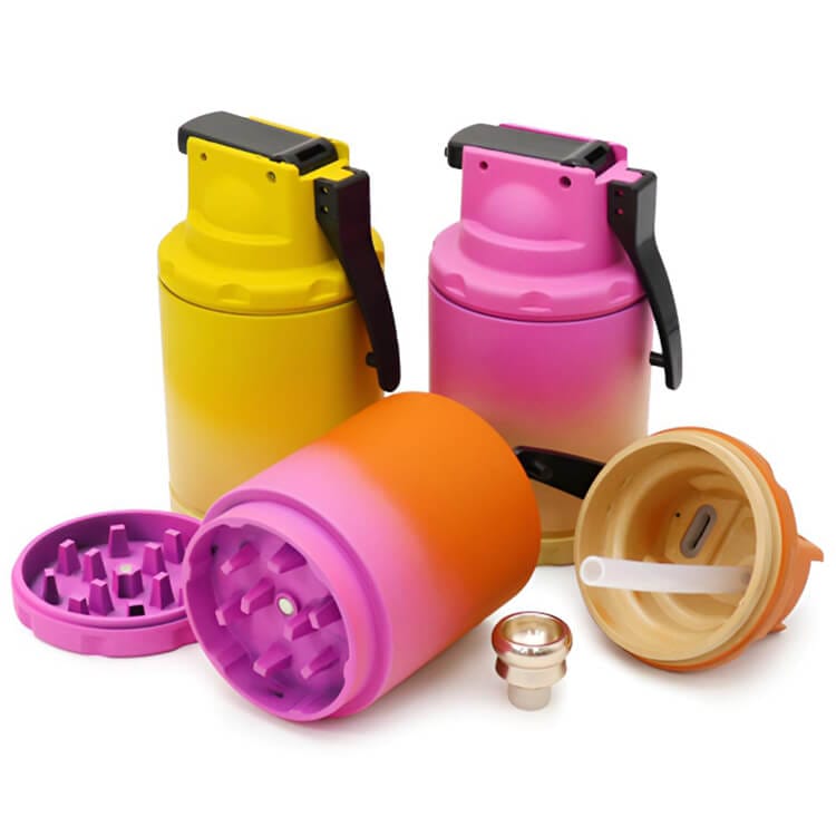 Portable 3-Layer Weed Grinder and Plastic Hookah Set Wholesale