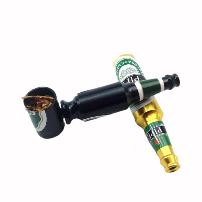 67mm Beer Bottle Shaped Aluminum Alloy Marijuana Pipe